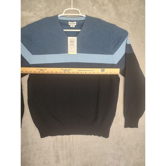 Hagger, Mens Pullover Performance Sweater, V-Neck, Blue, Size XL, MWT $70.00 - Picture 4 of 7